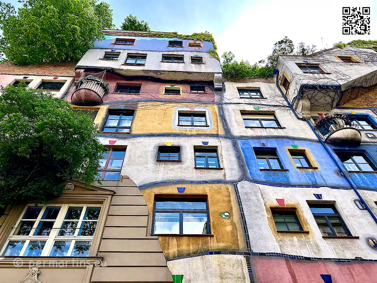 Austria Vienna Wien Hundertwasserhaus colorful house wall