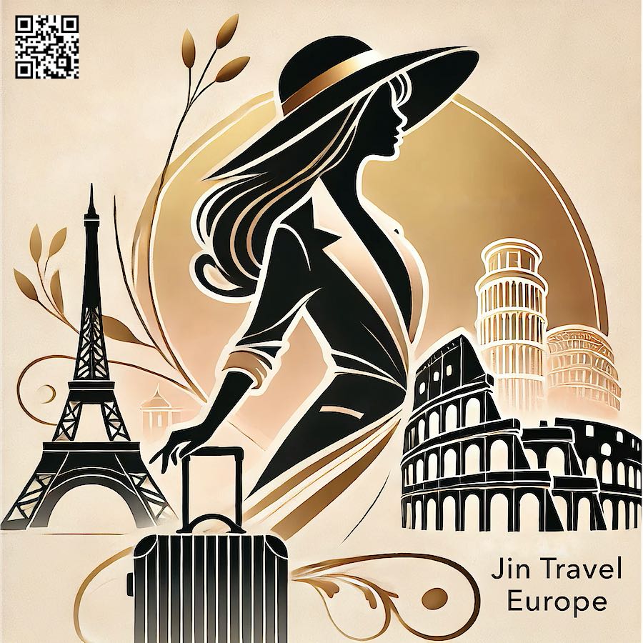 Jin Travel Europe logo Paris Pisa Rome