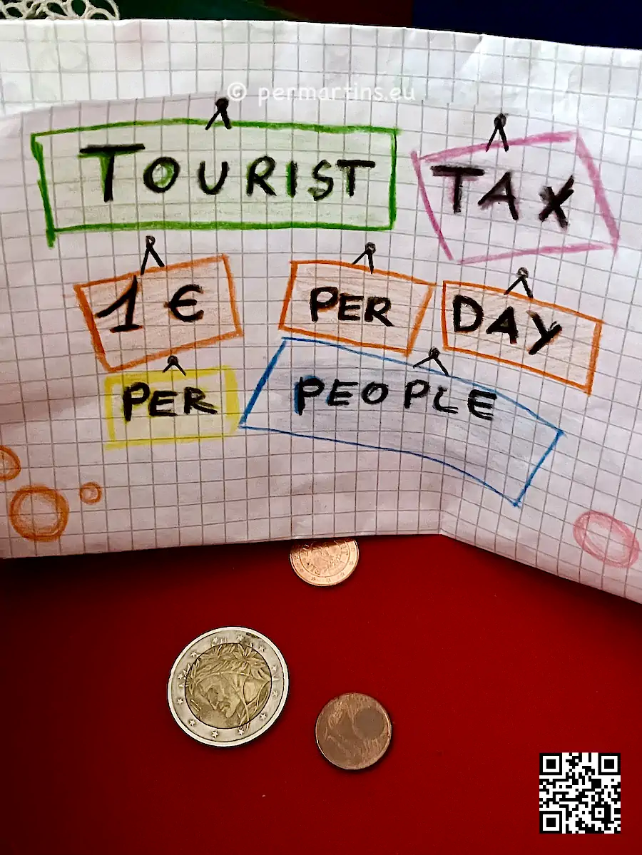 Europe paying city tax in cash for apartment.