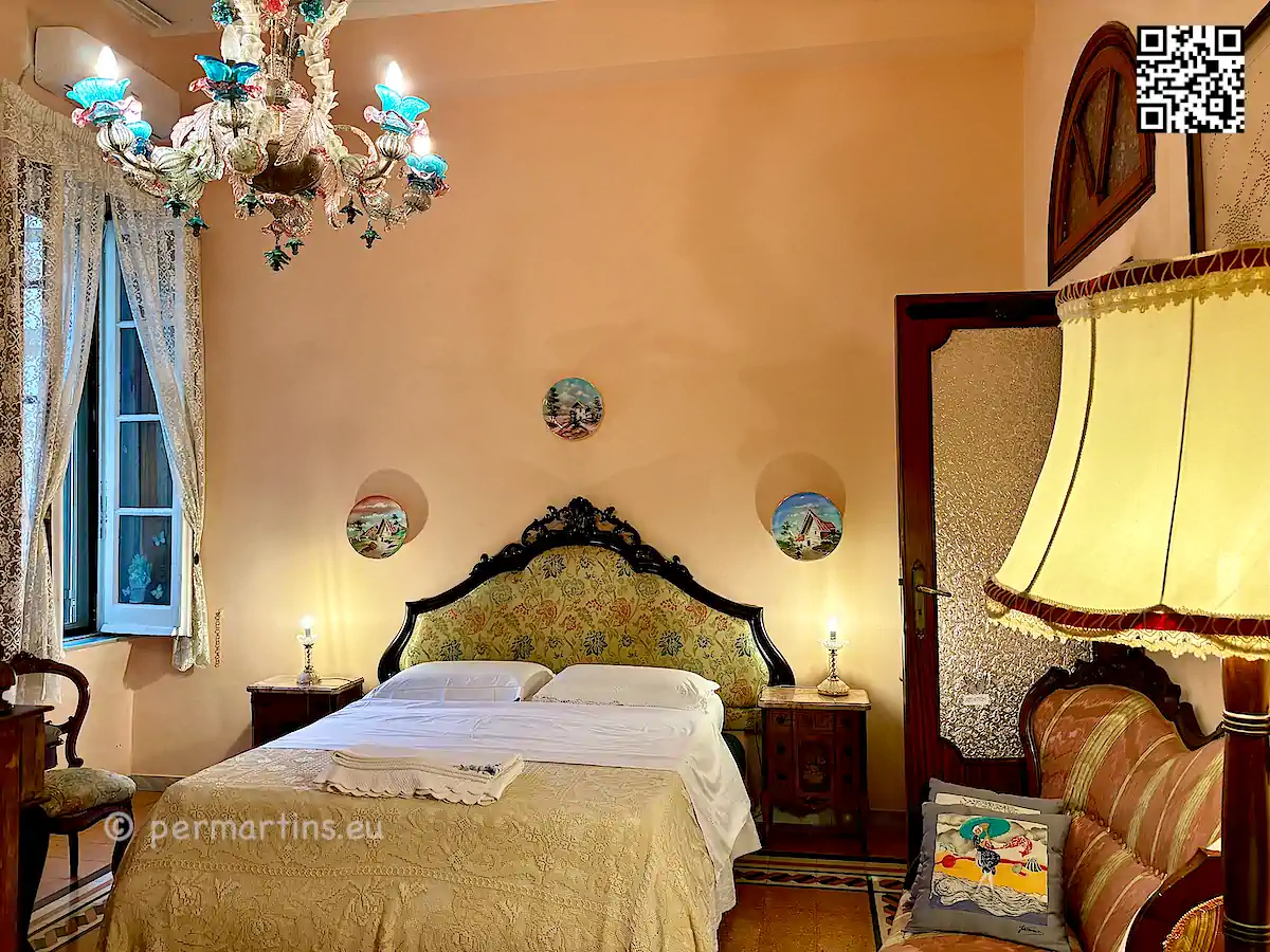 Europe, an old style bed room in a private home.