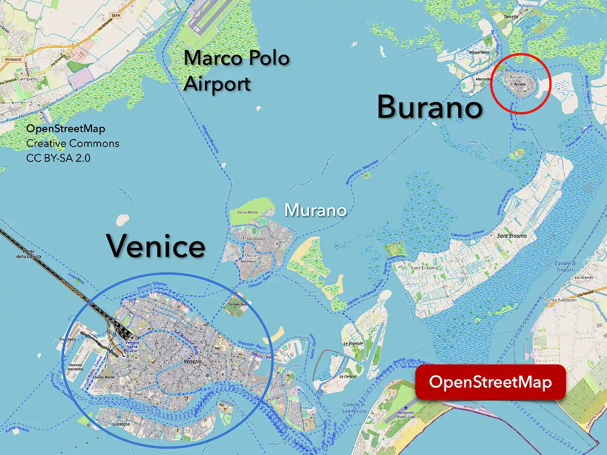 Map of Venice & Burano