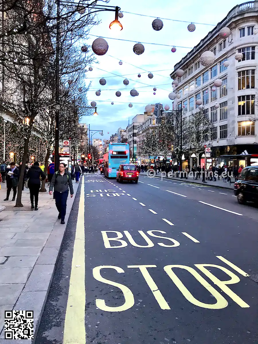 England London Oxford Street bus lane traffic